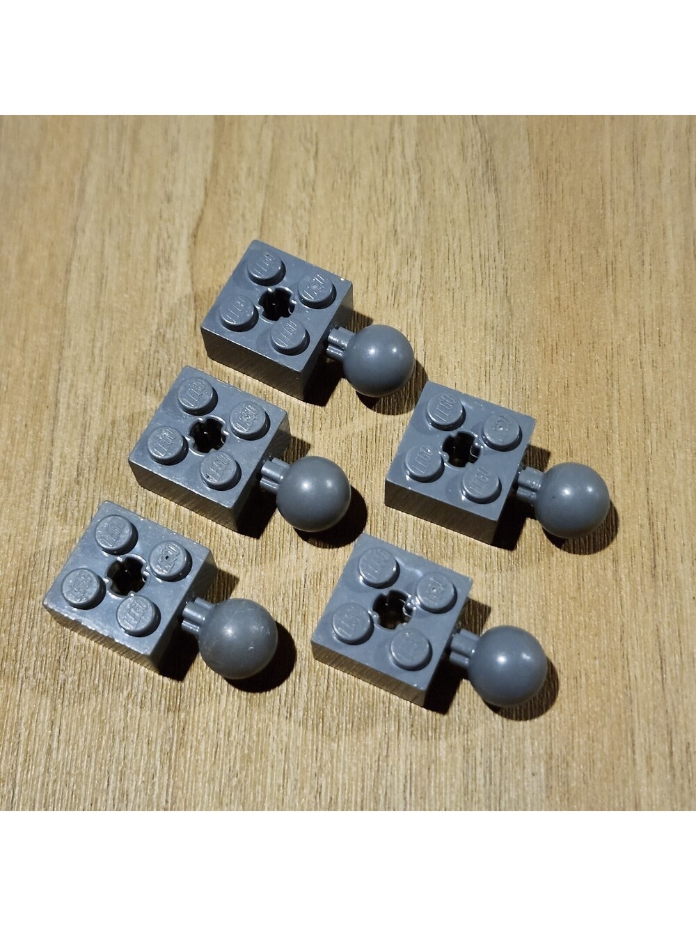 LEGO Parts 57909 (5 pcs) Dark Bluish Gray Brick 2 x 2 w Ball/Axle Hole
